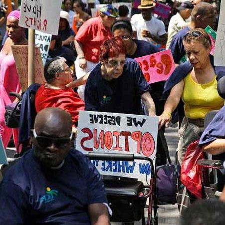 People at a protest